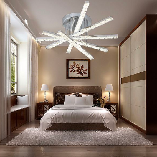 Lustra LED cu telecomanda LUELLA, 68W, Liniara, lumina Rece/Calda/Neutra, Dimabila, Argintiu