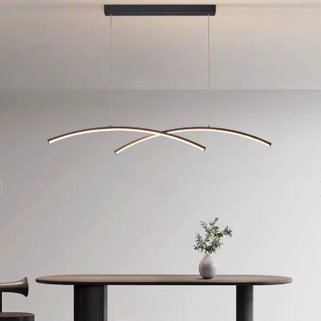 Lustra LED cu telecomanda GILDIS, 30W, lumina Rece/Calda/Neutra, Dimabila, Negru