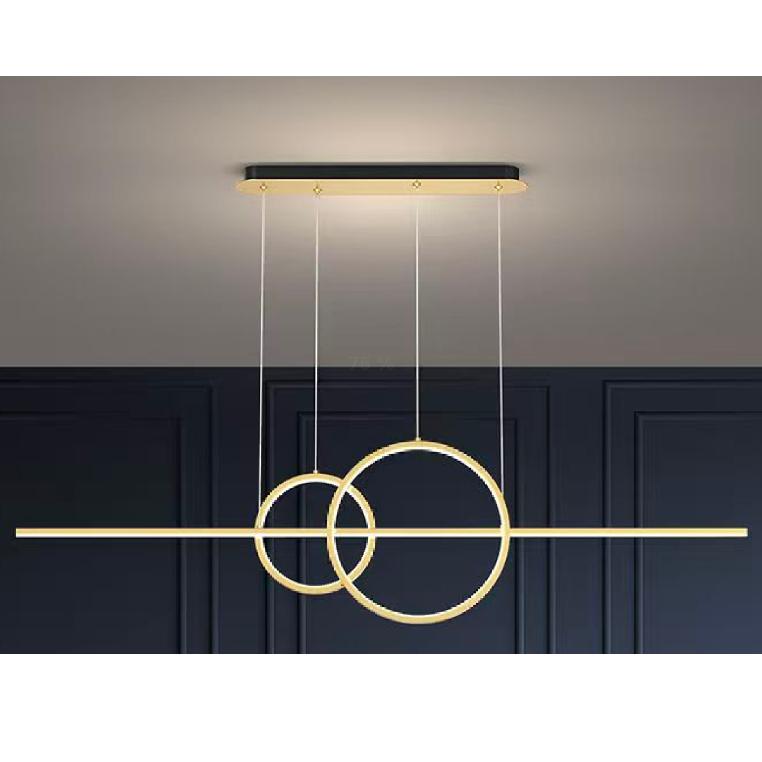 Lustra LED cu Telecomanda Cassandra, 42W, Dimabila, Auriu