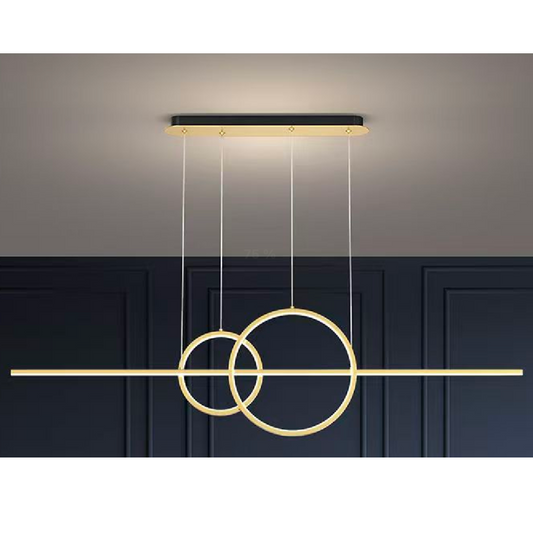 Lustra LED cu Telecomanda Cassandra, 42W, Dimabila, Auriu