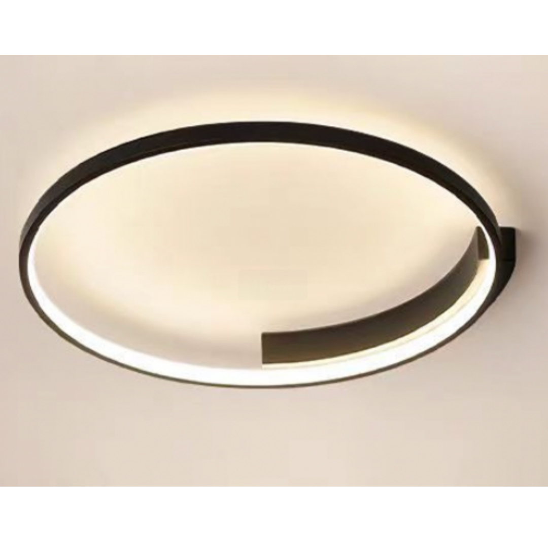 Lustra LED cu telecomanda LETIZIA, 33W, 1 Cerc, lumina Rece/Calda/Neutra, Dimabila, Negru