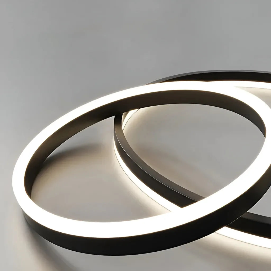 Lustra LED suspendata cu telecomanda Pagano, 46W, 4000K, 30x40x49.9cm, Negru, Inaltime Reglabila