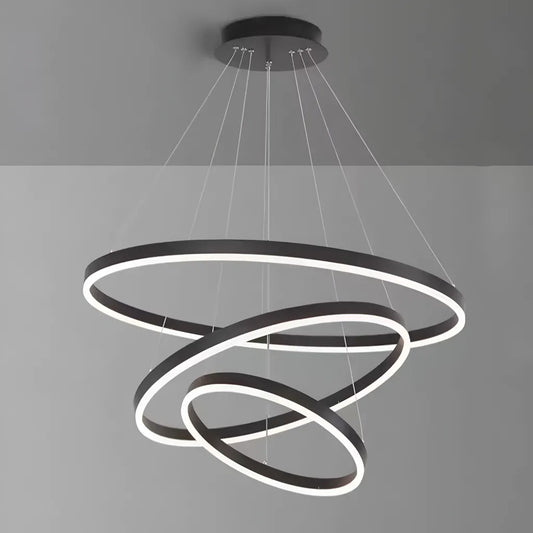 Lustra LED suspendata cu telecomanda Pagano, 46W, 4000K, 30x40x49.9cm, Negru, Inaltime Reglabila