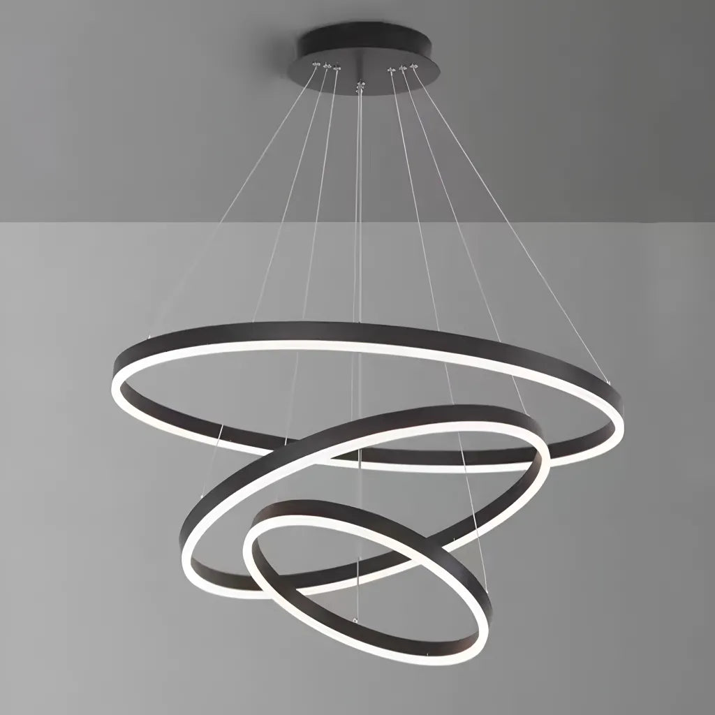 Lustra LED suspendata cu telecomanda Pagano, 46W, 4000K, 30x40x49.9cm, Negru, Inaltime Reglabila