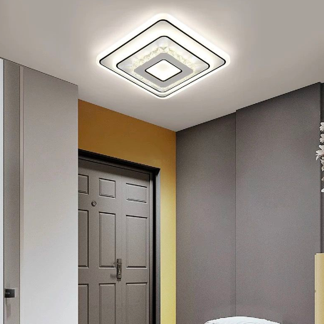 Lustra LED Cristal, Arabela, 35W Lumina Rece/Calda/Neutra Alb Negru