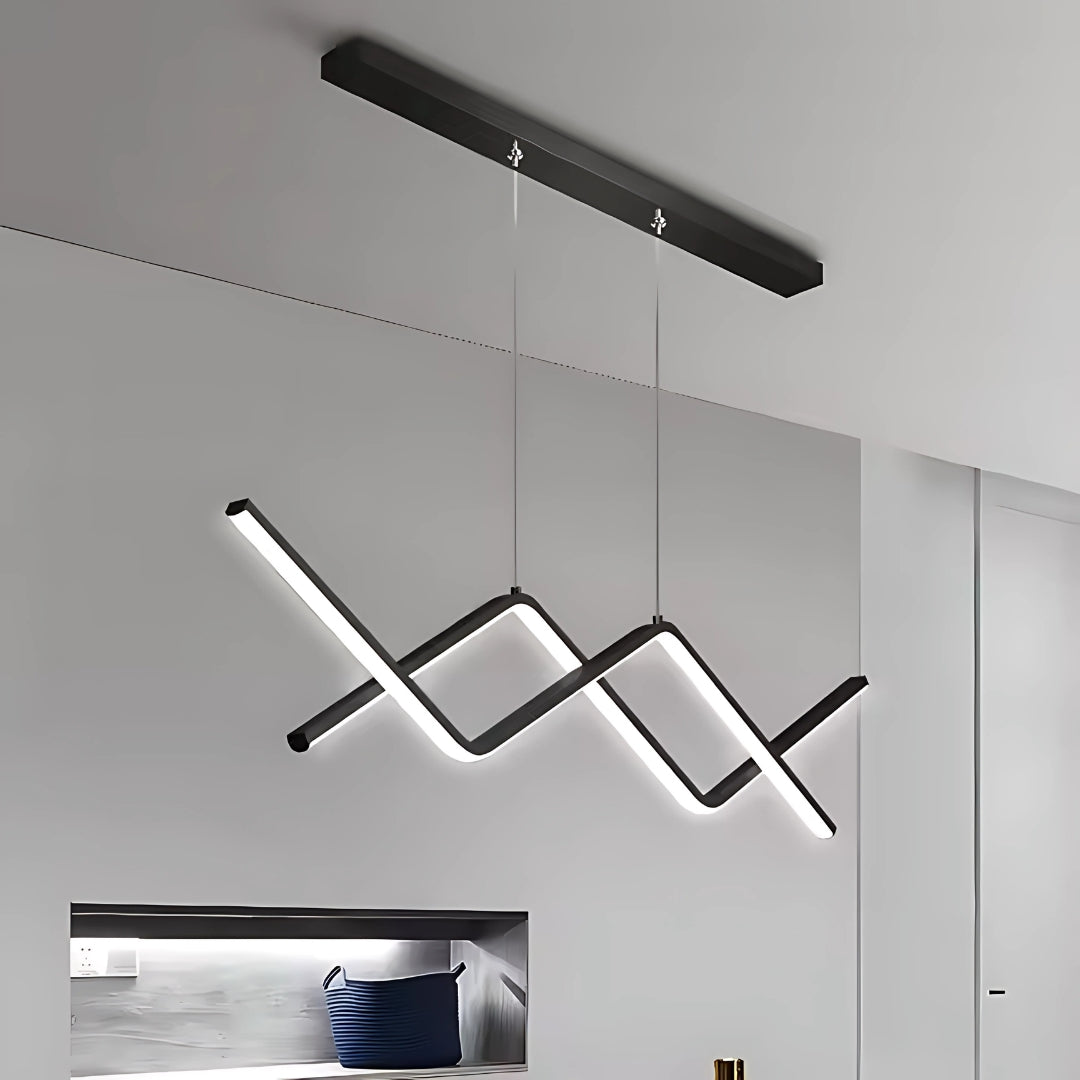 Lustra LED suspendata cu telecomanda NANCY, 72W, lumina Rece/Calda/Neutra, Dimabila, Negru, Inaltime Reglabila