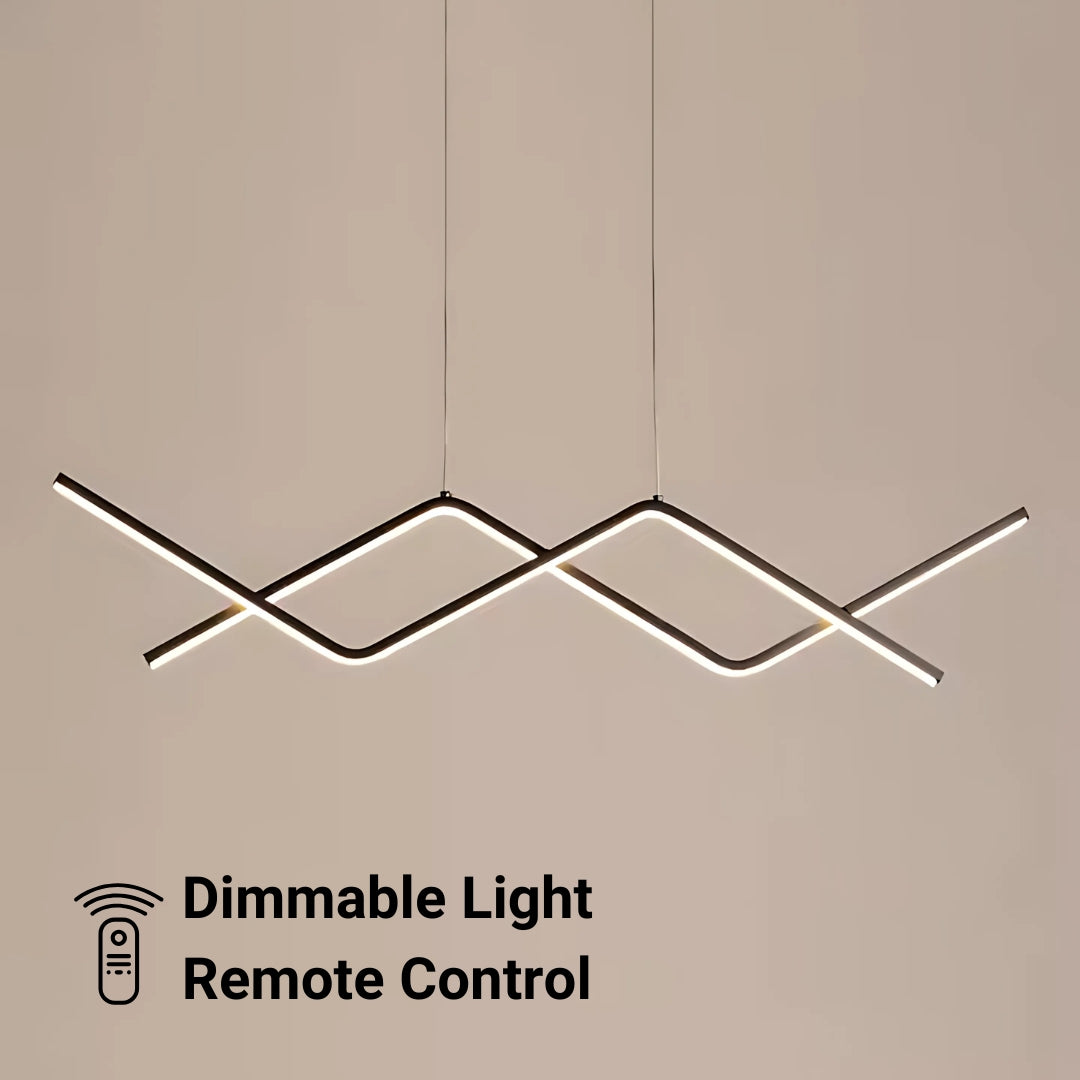 Lustra LED suspendata cu telecomanda NANCY, 72W, lumina Rece/Calda/Neutra, Dimabila, Negru, Inaltime Reglabila