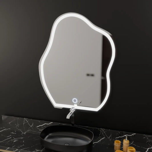 Oglinda LED Organica 50x70cm, Forma Touch, Sistem Dezaburire, Dimabila