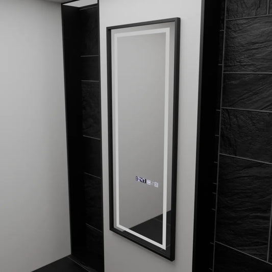Oglinda LED Rectangula, 60x150cm, Bianca Senzor Radar Marcello, Sistem Dezaburire, Ceas & Termometru, Dimabila, Dressing Couture