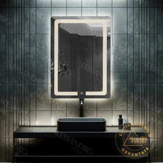 Oglinda LED Rectangulara,60x80cm, Rhea Touch Marcello, Sistem Dezaburire