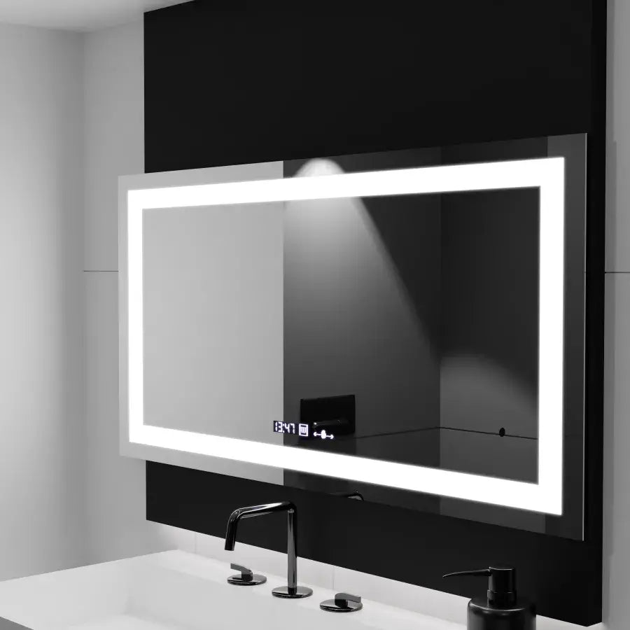 Oglinda LED Rectangulara, 160x80cm, Verite MotionGlow Marcello, Sistem Dezaburire, Ceas & Termometru, Dimabila