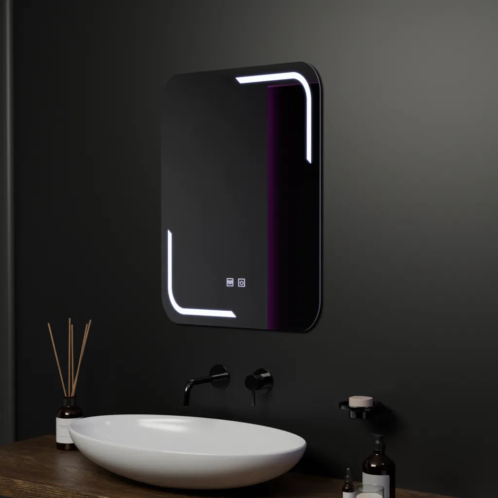 Oglinda LED Rectangulara, 60x80cm, Touch Ulrich, Sistem Dezaburire