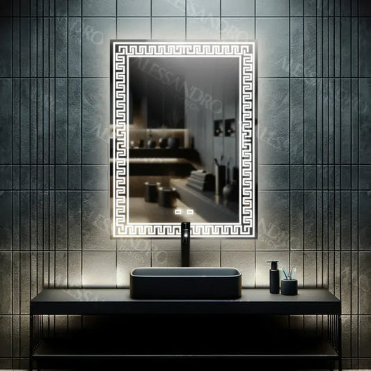 Oglinda LED Rentagulara, 60x80cm, Vivido Touch, Sistem Dezaburire