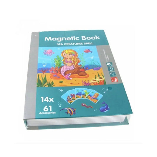 Puzzle tip Carte Magnetica cu Printesa Marilor, 61 Piese si 14 Carduri, Multicolor