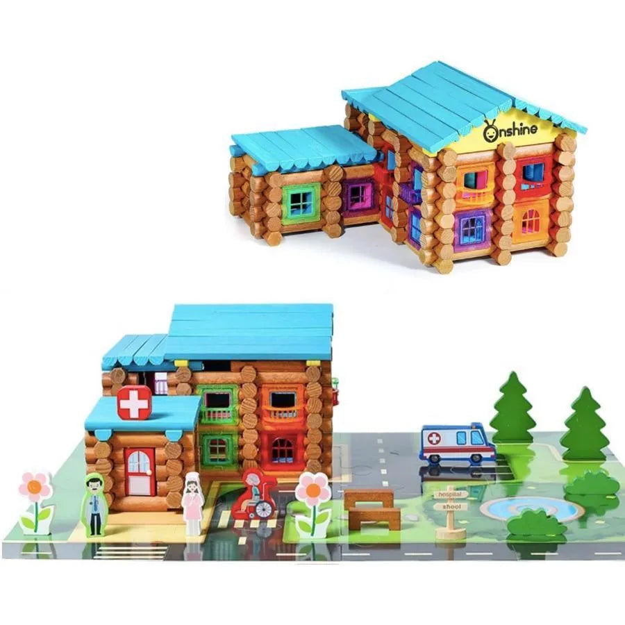 Spitalul din Munti tip Puzzle, 240 Piese, Multicolor, Lemn