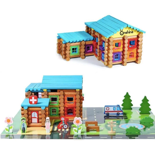 Spitalul din Munti tip Puzzle, 240 Piese, Multicolor, Lemn