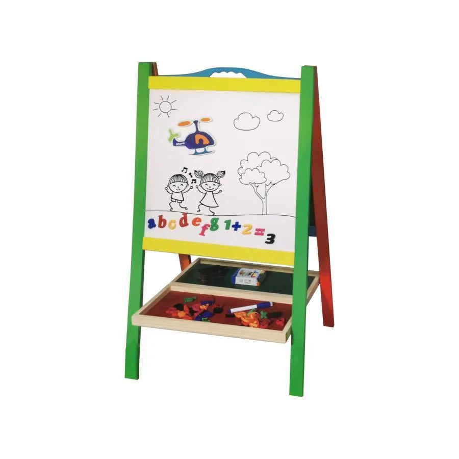 Tabla Scolara Educativa Multifunctionala, 12 Crete Colorate, Lemn