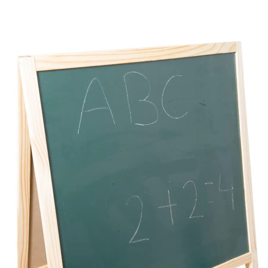 Tabla Scolara Multifunctionala pentru Pictura, 12 Crete Colorate, Lemn si Plastic