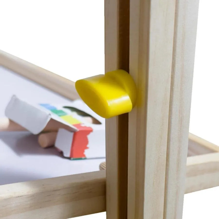 Tabla Scolara Multifunctionala pentru Pictura, 12 Crete Colorate, Lemn si Plastic