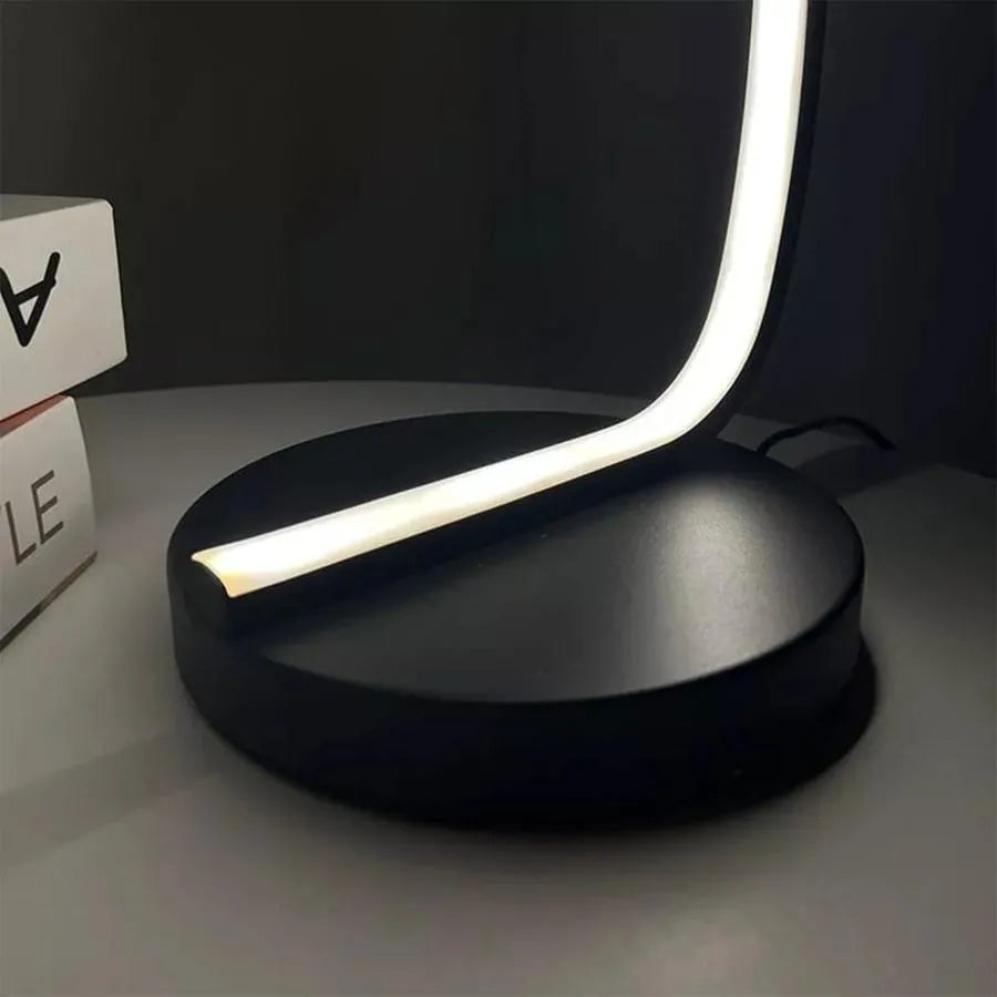 Veioza LED Nemesis, 10W, Lumina Rece/Calda/Neutra, Metal si Acril, Negru