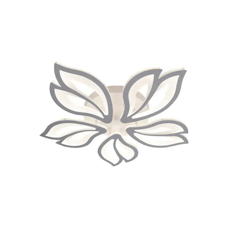 Lustra LED cu telecomanda LILY, 75W, 5 Elemente, lumina Rece/Calda/Neutra, Dimabila, Alb