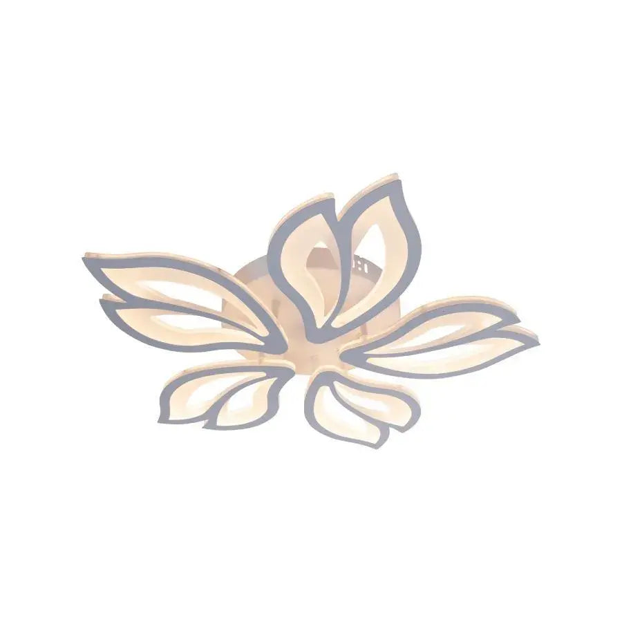 Lustra LED cu telecomanda LILY, 75W, 5 Elemente, lumina Rece/Calda/Neutra, Dimabila, Alb