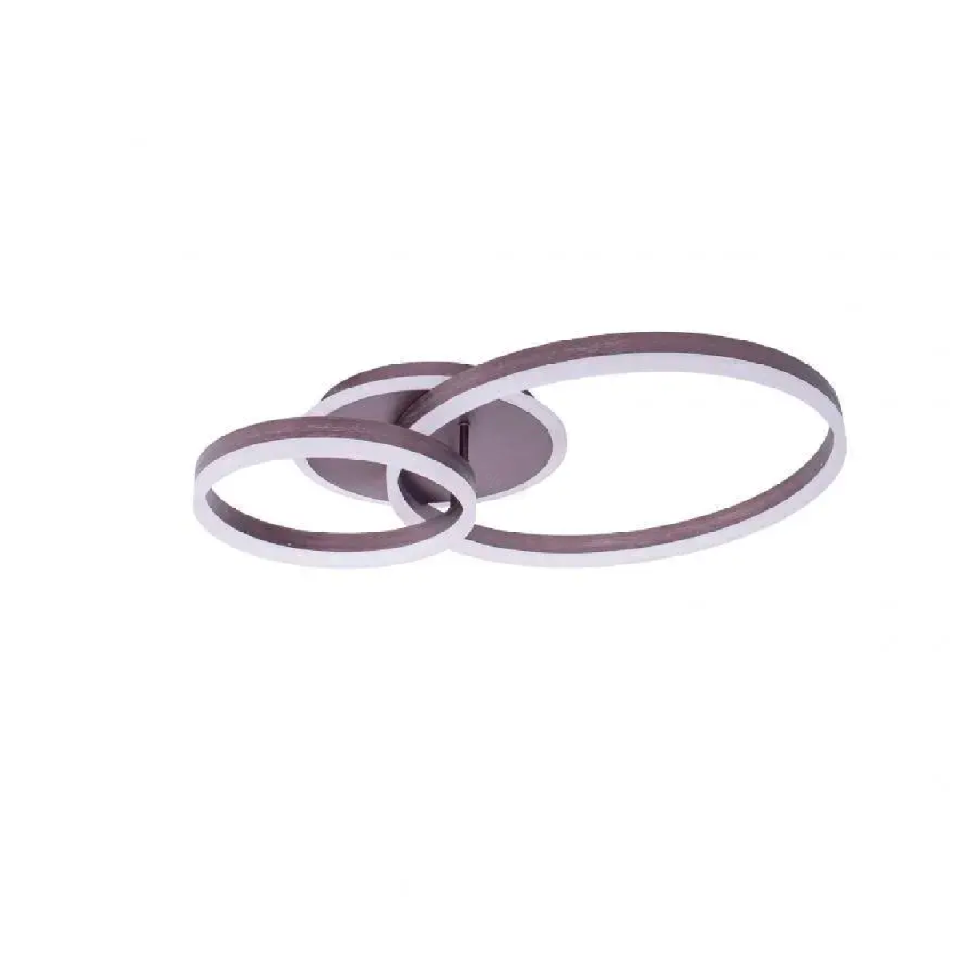 Lustra LED cu telecomanda ELISABETH, 72W, 2 Cercuri, lumina Rece/Calda/Neutra, Dimabila, Negru