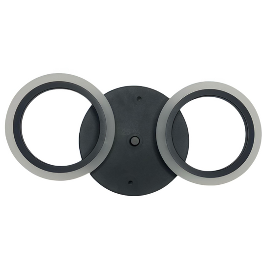 Lustra LED MARA, 19W, 2 Cercuri, lumina Neutra, Negru