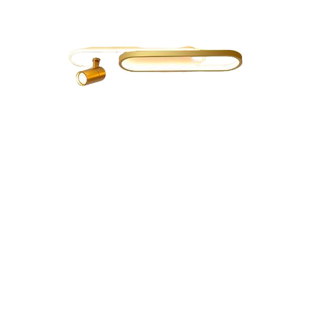 Lustra LED Camilla, 49W, Lumina Rece/Calda/Neutra Proiector Reglabil Acril si Metal Alb si Auriu