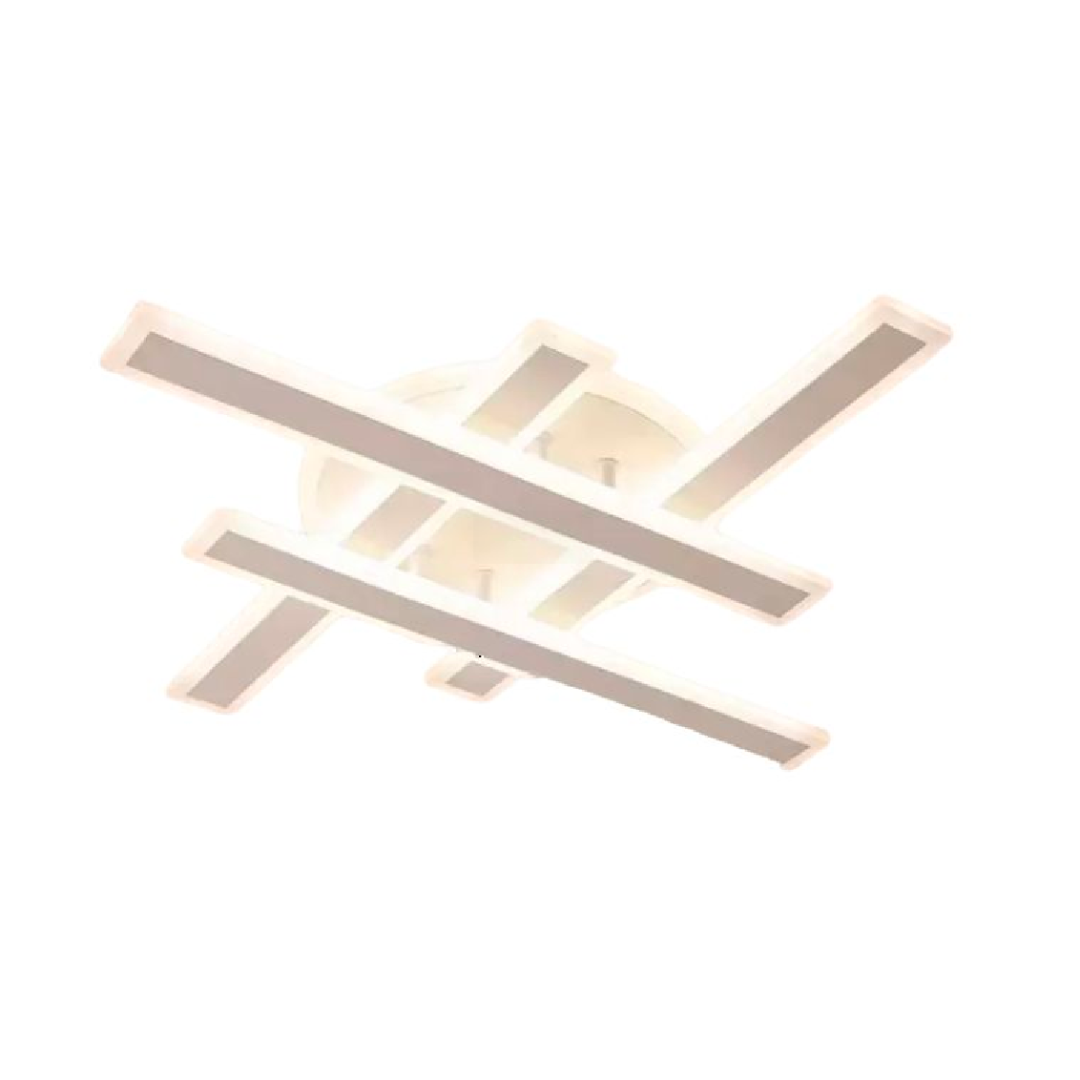 Lustra LED cu telecomanda SHAWN, Liniara, 85W, lumina Rece/Calda/Neutra, Dimabila, Alb