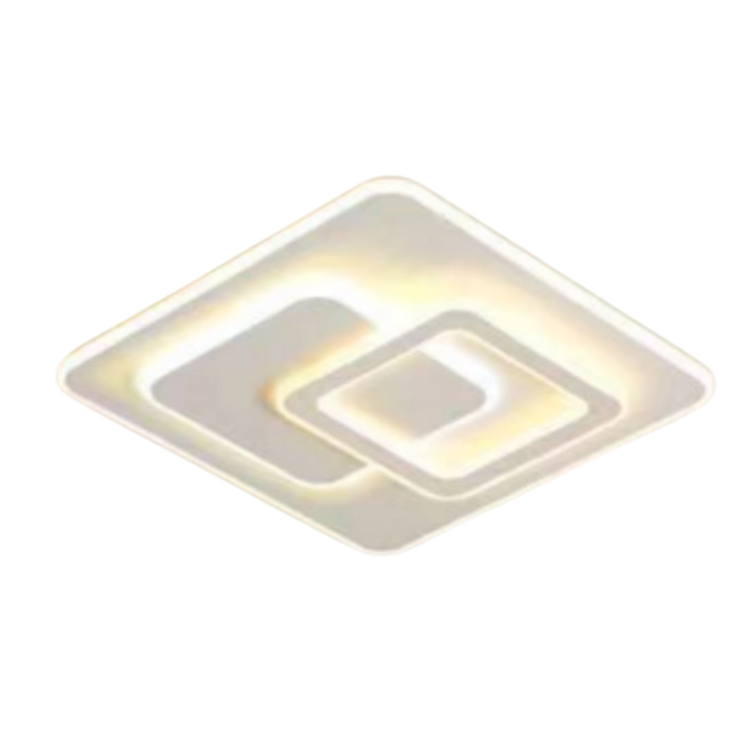 Lustra LED cu telecomanda NOLUX PURO, 120W, 3 Patrate, lumina Rece/Calda/Neutra, Dimabila, Alb