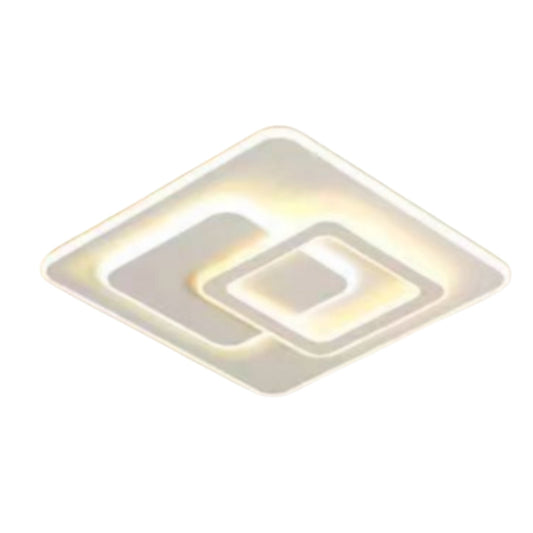 Lustra LED cu telecomanda NOLUX PURO, 120W, 3 Patrate, lumina Rece/Calda/Neutra, Dimabila, Alb