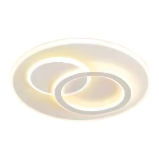 Lustra LED cu telecomanda NOLUX LUMINOSA, 120W, 3 Cercuri, lumina Rece/Calda/Neutra, Dimabila, Alb